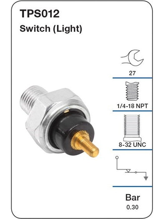 Tridon Oil Pressure Switch Light TPS012 Tridon - Micks Gone Bush