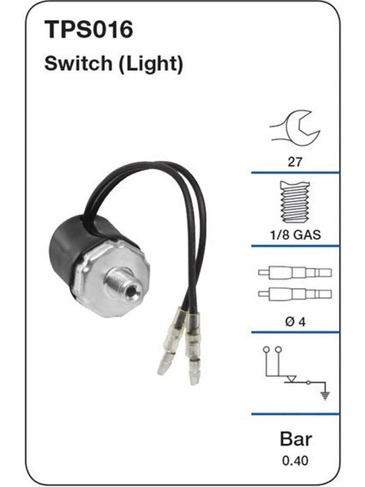 Tridon Oil Pressure Switch Light TPS016 Oil Pressure Safety Switches Tridon - Micks Gone Bush