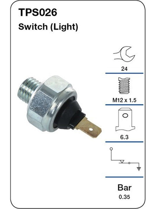 Tridon Oil Pressure Switch Light TPS026 Tridon - Micks Gone Bush