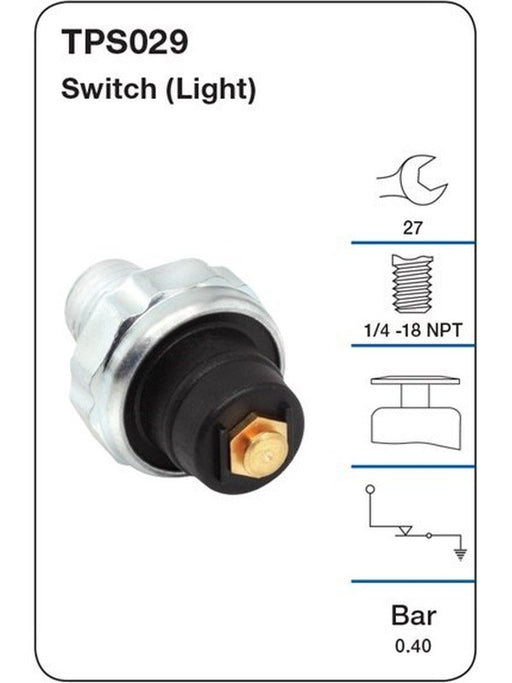 Tridon Oil Pressure Switch Light TPS029 Tridon - Micks Gone Bush