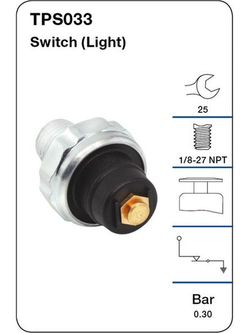 Tridon Oil Pressure Switch Light TPS033 Tridon - Micks Gone Bush