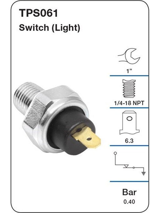 Tridon Oil Pressure Switch Light TPS061 Tridon - Micks Gone Bush