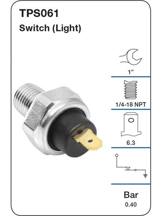 Tridon Oil Pressure Switch Light TPS061 Tridon - Micks Gone Bush