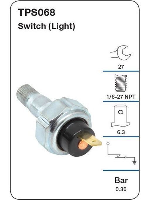 Tridon Oil Pressure Switch Light TPS068 Tridon - Micks Gone Bush