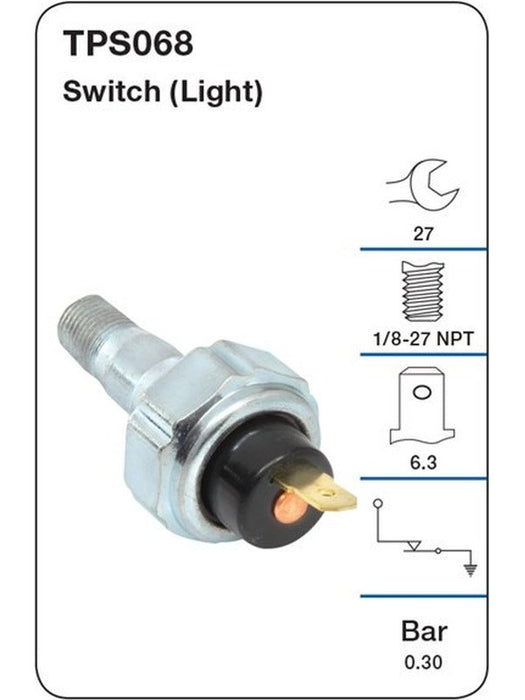 Tridon Oil Pressure Switch Light TPS068 Tridon - Micks Gone Bush