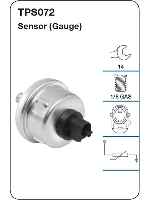 Tridon Oil Pressure Sensor Gauge TPS072 Tridon - Micks Gone Bush