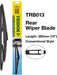 Tridon Wiper Tridon Rear Blade 380mm 15In TRB013 Tridon - Micks Gone Bush