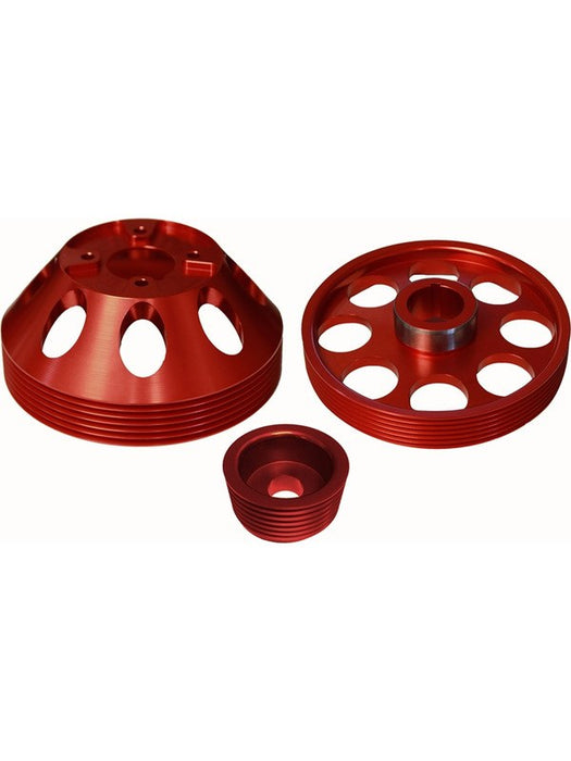 Torque Solution Lightweight WP/Crank/Alt Pulley Combo Red: For Hyu TS-GEN-006R Torque Solution - Micks Gone Bush