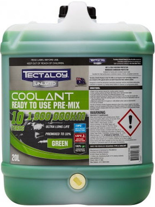 Tectaloy Unlmtd Ready to Use Pre-Mix Extra Long Life Green 20L TUPG20L Additives & Treatments TECTALOY - Micks Gone Bush