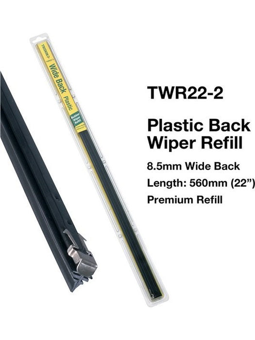 Tridon Wiper Blade Refill Plastic Wide Back Pack of 2 TWR22-2 Tridon - Micks Gone Bush