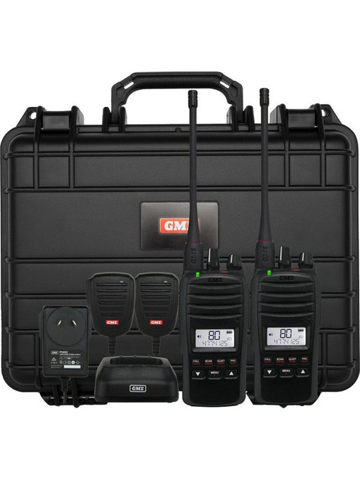 GME 5 Watt Uhf Cb Handheld Radio Twin Pack With Carry Case TX6600STP Others GME - Micks Gone Bush