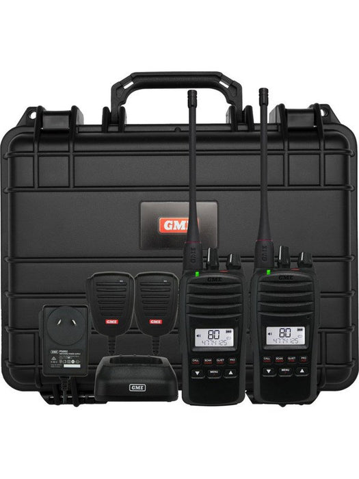 GME 5 Watt Uhf Cb Handheld Radio Twin Pack With Carry Case TX6600STP Others GME - Micks Gone Bush