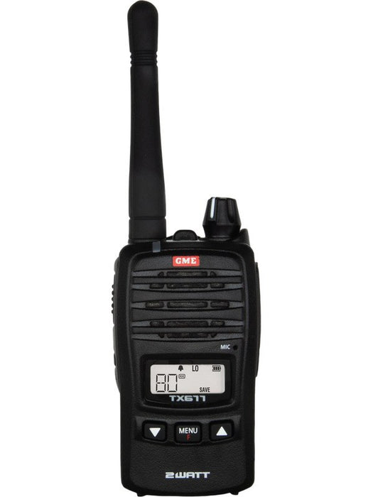 GME 2 Watt 80 Channel Compact Hand Held Uhf Cb Radio Gme TX677 GME - Micks Gone Bush