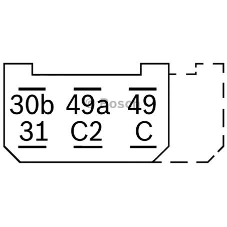 Bosch Flasher Relay 24V Electronic 171W Max - 6 Terminals 0335215154 FLASHER UNIT BOSCH - Micks Gone Bush