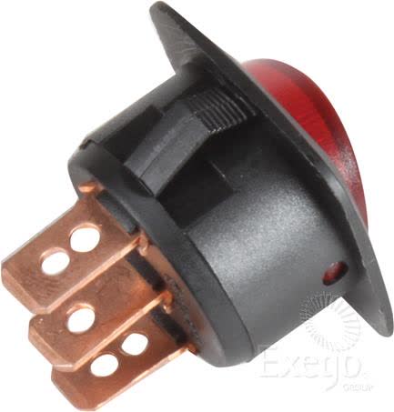 OEX Rocker Switch On/off Spst 12V Red Illuminated 25A ACX3765BL SWITCH OEX - Micks Gone Bush