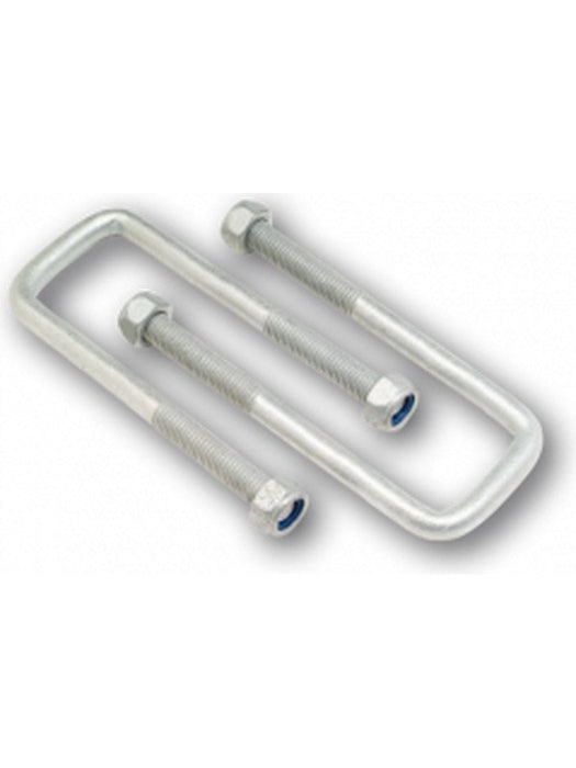 ARK U-Bolt 40mm For 40mm Square Axle 130mm Long with Nyloc Nuts Galvanised UB40G ARK - Micks Gone Bush