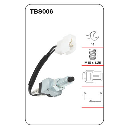 Tridon Stop Light Switch TBS006 M10 X 1.25 Normally Closed SWITCH TRIDON - Micks Gone Bush