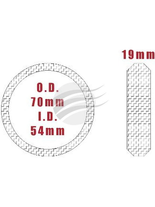 Aunger Exhaust Gasket 54mm Wire mesh -Mica Gasket UNG011W-10 Aunger - Micks Gone Bush