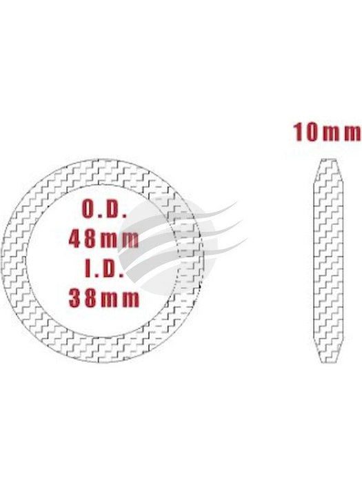 Aunger Exhaust Gasket 38mm X 48mm Wire mesh-Mica Gasket Je216 UNG012W-10 Aunger - Micks Gone Bush