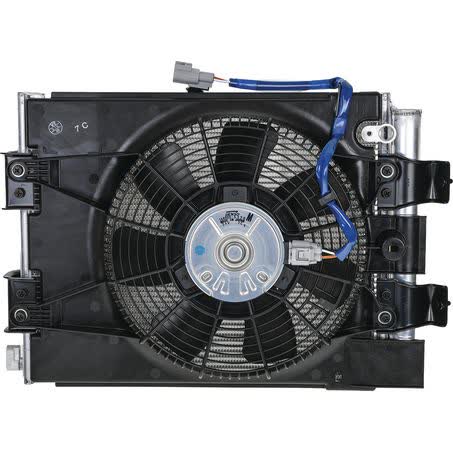 Denso Air Conditioning Condenser Parallel Flow Inlet Pad Outlet Pad With Fan Assembly Included CNX8420 AIR CONDITIONING CONDENSER DENSO - Micks Gone Bush