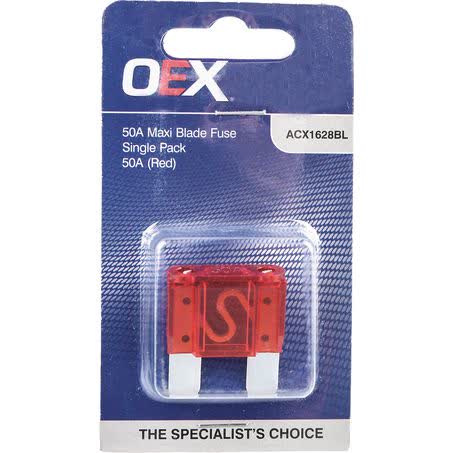 OEX Maxi Blade Fuse 50A Red Single Pack ACX1628BL FUSE OEX - Micks Gone Bush