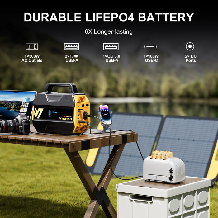 FlashSpeed 300 Solar Power Station 600W AC/DC Outdoor Recreation > Camping > Batteries & Generators Micks Gone Bush - Micks Gone Bush