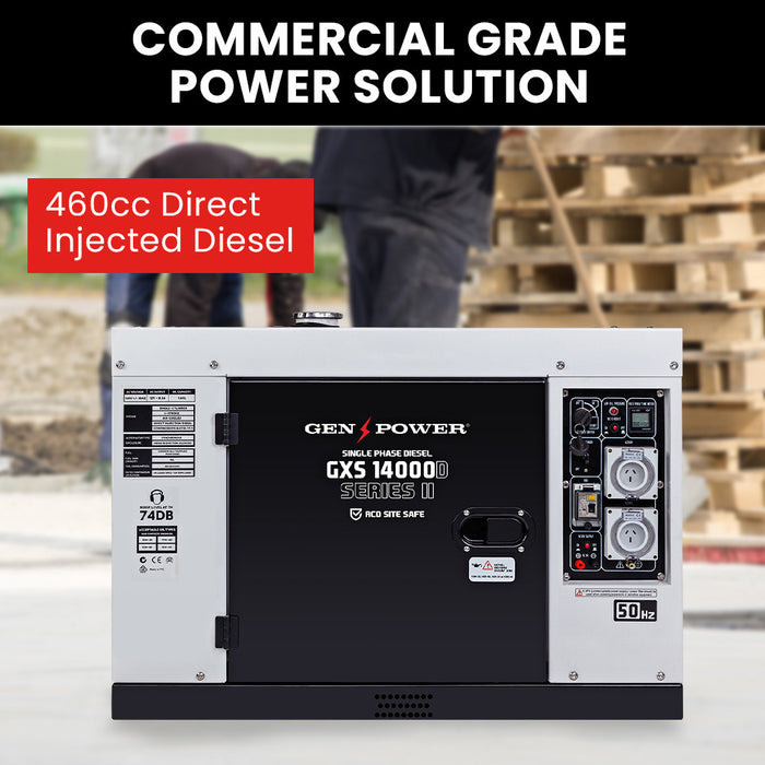 GENPOWER 8.4kW Peak 6kW Rated Commercial Diesel Generator Tools > Power Tools > Generators Micks Gone Bush - Micks Gone Bush