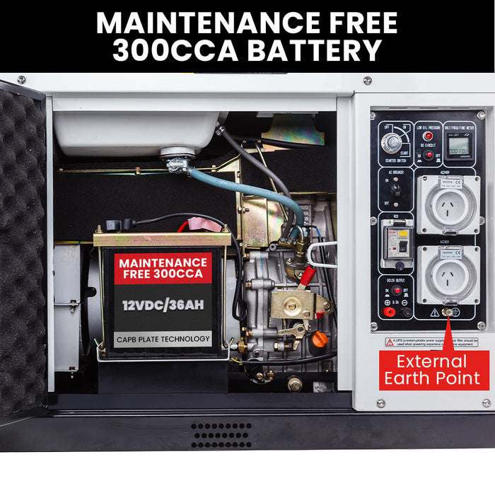 GENPOWER 8.4kW Peak 6kW Rated Commercial Diesel Generator Tools > Power Tools > Generators Micks Gone Bush - Micks Gone Bush
