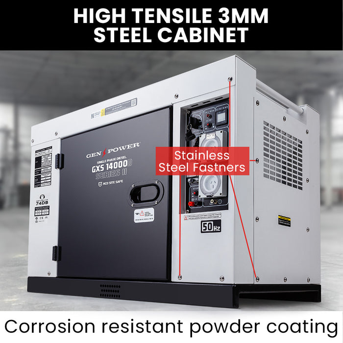 GENPOWER 8.4kW Peak 6kW Rated Commercial Diesel Generator Tools > Power Tools > Generators Micks Gone Bush - Micks Gone Bush