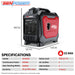 GENPOWER 3.5kW Peak 3kW Enclosed Inverter Generator Outdoor Recreation > Camping > Batteries & Generators Micks Gone Bush - Micks Gone Bush