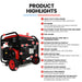 GENPOWER 8.5kW Peak 7.2kw Open Frame Inverter Generator, Push-Button Start Outdoor Recreation > Camping > Batteries & Generators Micks Gone Bush - Micks Gone Bush