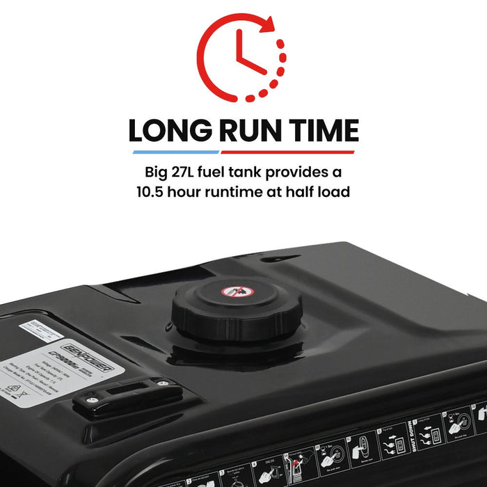 GENPOWER 8.5kW Peak 8.2kW Inverter Generator Push Button & Remote Start Outdoor Recreation > Camping > Batteries & Generators Micks Gone Bush - Micks Gone Bush