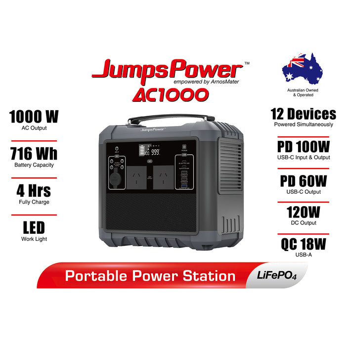 1000W Portable Power Station JumpsPower Battery Charger Home & Garden > Solar Panels > Portable Solar Panels Micks Gone Bush - Micks Gone Bush
