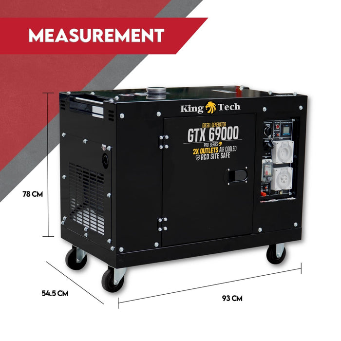 KINGTECH 8.4kW Max 6kW Rated Diesel Generator Single Phase Tools > Power Tools > Generators Micks Gone Bush - Micks Gone Bush