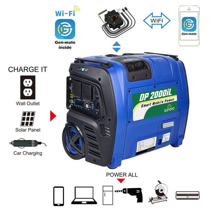 Sunovo 2000W Portable Power Station Solar Inverter Generator Home & Garden > Solar Panels > Portable Solar Panels Micks Gone Bush - Micks Gone Bush
