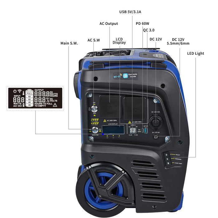 Sunovo 2000W Portable Power Station Solar Inverter Generator Home & Garden > Solar Panels > Portable Solar Panels Micks Gone Bush - Micks Gone Bush