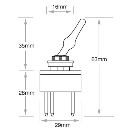 Narva Toggle Switch Off/on Spst 12V Amber Illuminated 20A Part No. 60050BL SWITCH NARVA - Micks Gone Bush