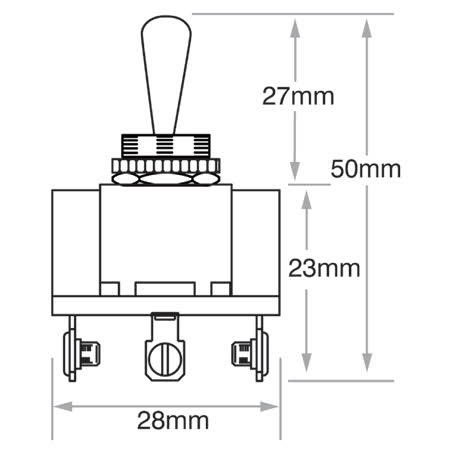 Narva Metal Toggle Switch On/off/on Spdt 20A 12V 60056BL SWITCH NARVA - Micks Gone Bush