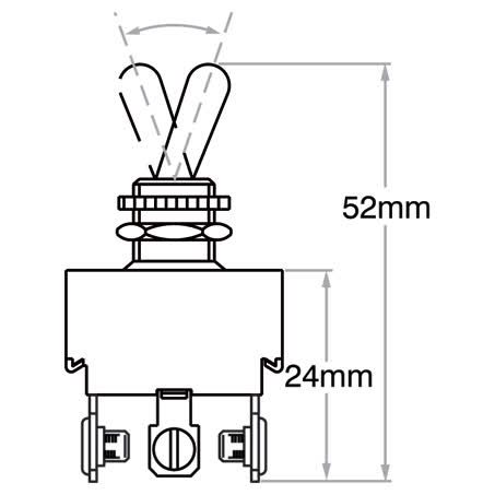 Cole Hersee Toggle Switch Spdt On/on 12/24V Screw Terminals 5584BL SWITCH COLE HERSEE - Micks Gone Bush