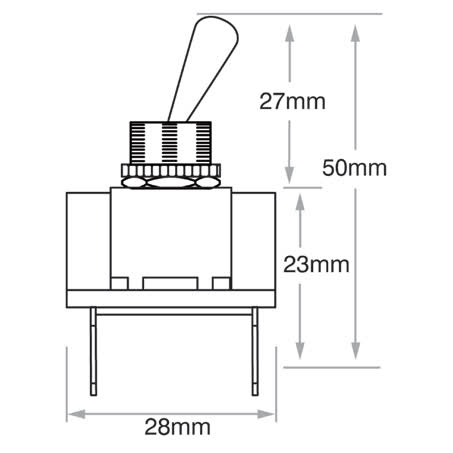 Narva Metal Toggle Switch Off/on Spst 20A 12V Part No. 60060BL SWITCH NARVA - Micks Gone Bush