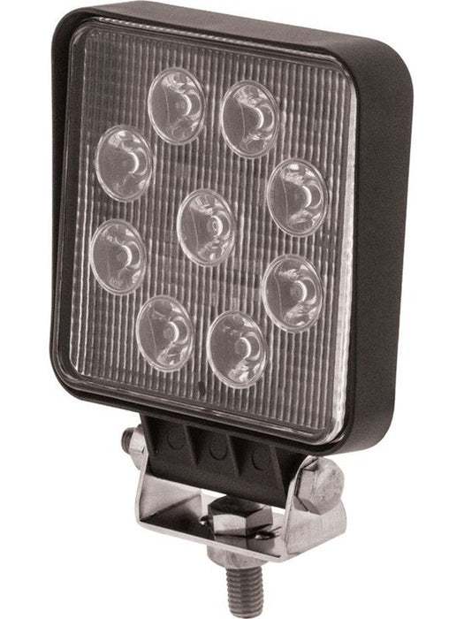 Jaylec LED Square Worklamp Spot Beam 10-30V 27 W 9 Leds Black Abs WL0803 LED Lights Jaylec - Micks Gone Bush