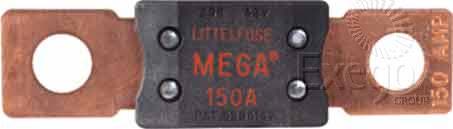 OEX Mega Fuse 150A Bolt On Single Pack 32V DC SF51 Part No. ACX6523BL FUSE OEX - Micks Gone Bush