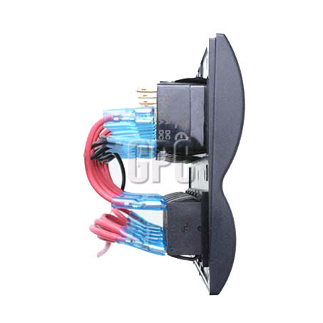 Thunder 6 Way Rocker Switch Panel On-off Spst 12/24V Blue Illuminated 20A Part No. TDR11031 SWITCH THUNDER - Micks Gone Bush