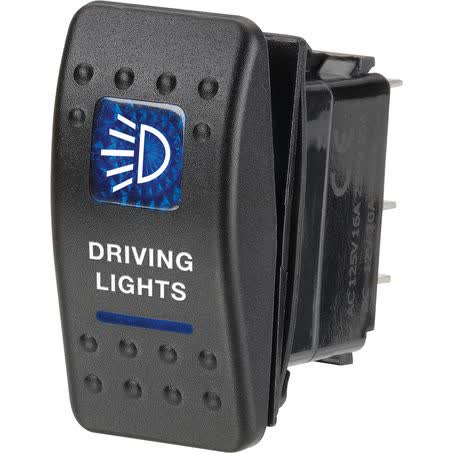 Narva Sealed Rocker Switch Off/on Spdt 12V Blue Illuminated 20A Part No. 63132BL SWITCH NARVA - Micks Gone Bush