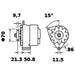 Mahle Alternator 12V 100A MG309 ALTERNATOR MAHLE - Micks Gone Bush