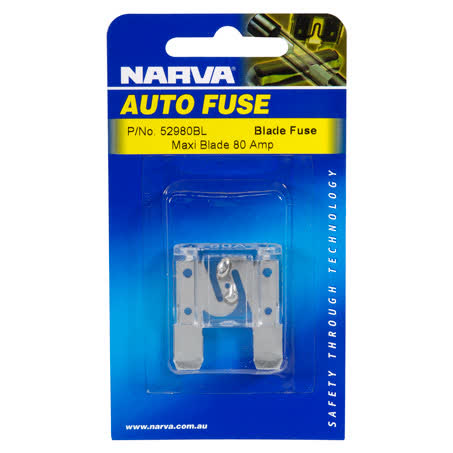Narva Maxi Blade Fuse 80A 1 Pce Part No. 52980BL FUSE NARVA - Micks Gone Bush