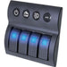 Drivetech 4X4 Rocker 4 Switch Panel On-off Spst 12/24V Blue Illumination DT-11030 SWITCH DRIVETECH 4X4 - Micks Gone Bush
