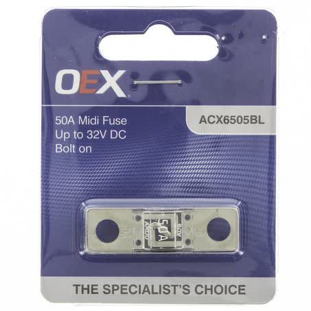 OEX Midi Fuse 50A Bolt On Single Pack ACX6505BL FUSE OEX - Micks Gone Bush