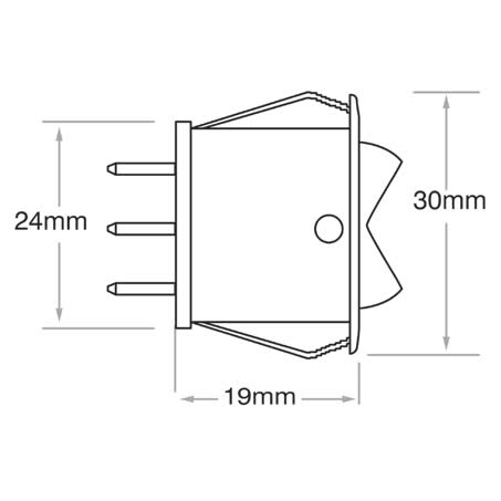 Narva Rocker Switch On/off/on Spdt 20A 12V Part No. 62011BL SWITCH NARVA - Micks Gone Bush
