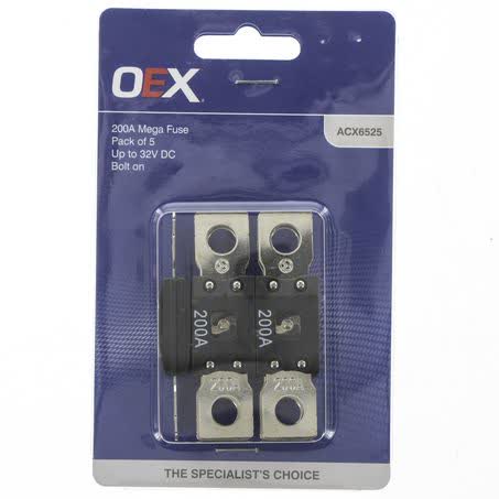 OEX Mega Fuse 200A Bolt On Pack Of 5 ACX6525 FUSE OEX - Micks Gone Bush